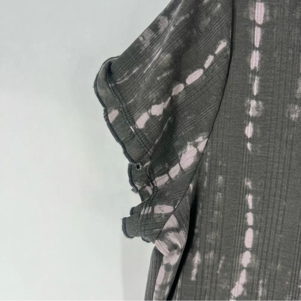 True‎ Craft Plus Size 1X Tie Dye Lettuce Edge Ribbed Top - Image 2