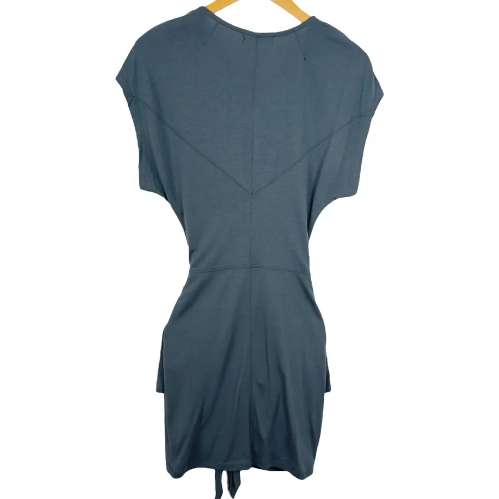 Isabel Marant Etoile Roxane Draped Jersey Dress Slate Blue Size 34 USA Size 2 - Image 8