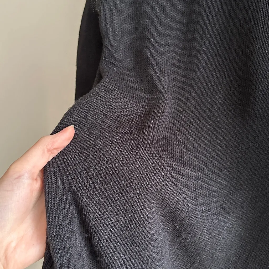 DCATEXS Cutout Sleeve Black Crewneck Sweater, Size Small - Image 14