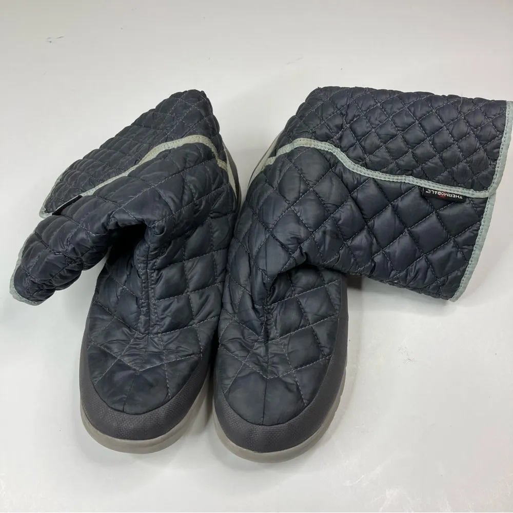 The North Face | Gray-Blue Quilted Thermoball Icepick Winter Boots 11 - Image 3