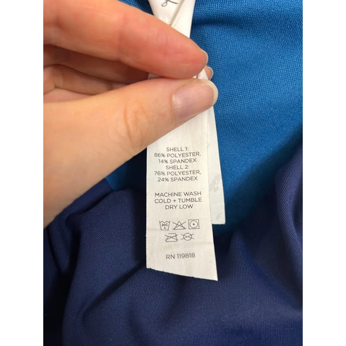 Oiselle Shorts Womens 6 Blue Navy Roga Running Curved Hem Zipper Pocket - Image 5