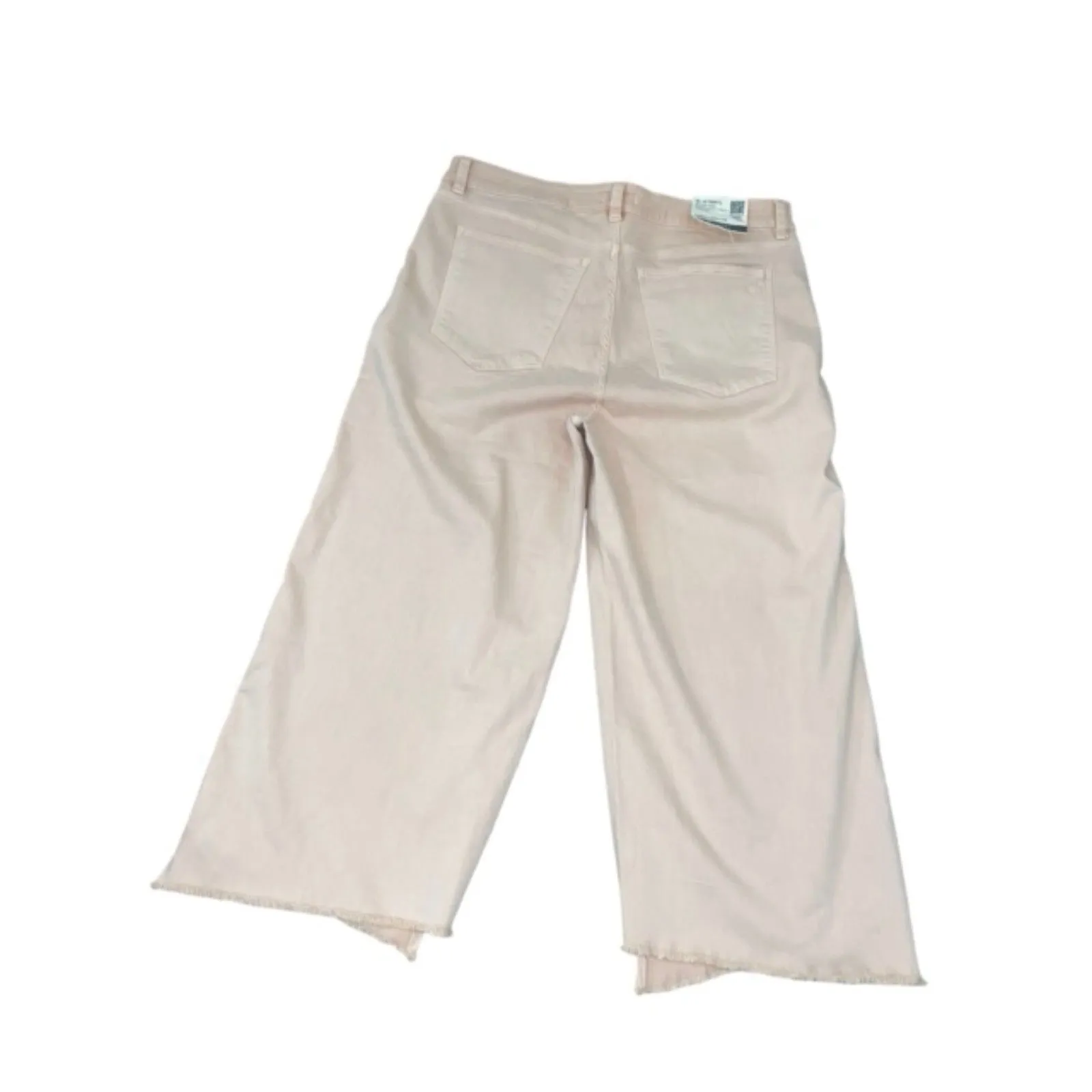 NWT DL1961 Hepburn‎ Wide Leg High Rise Vintage Bellini Pink Raw Hem Jeans Sz 20W - Image 2