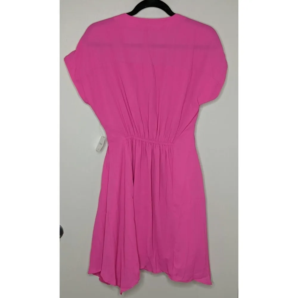 One One Six Tie Wrap Style Mini Dress Barbiecore - Image 5