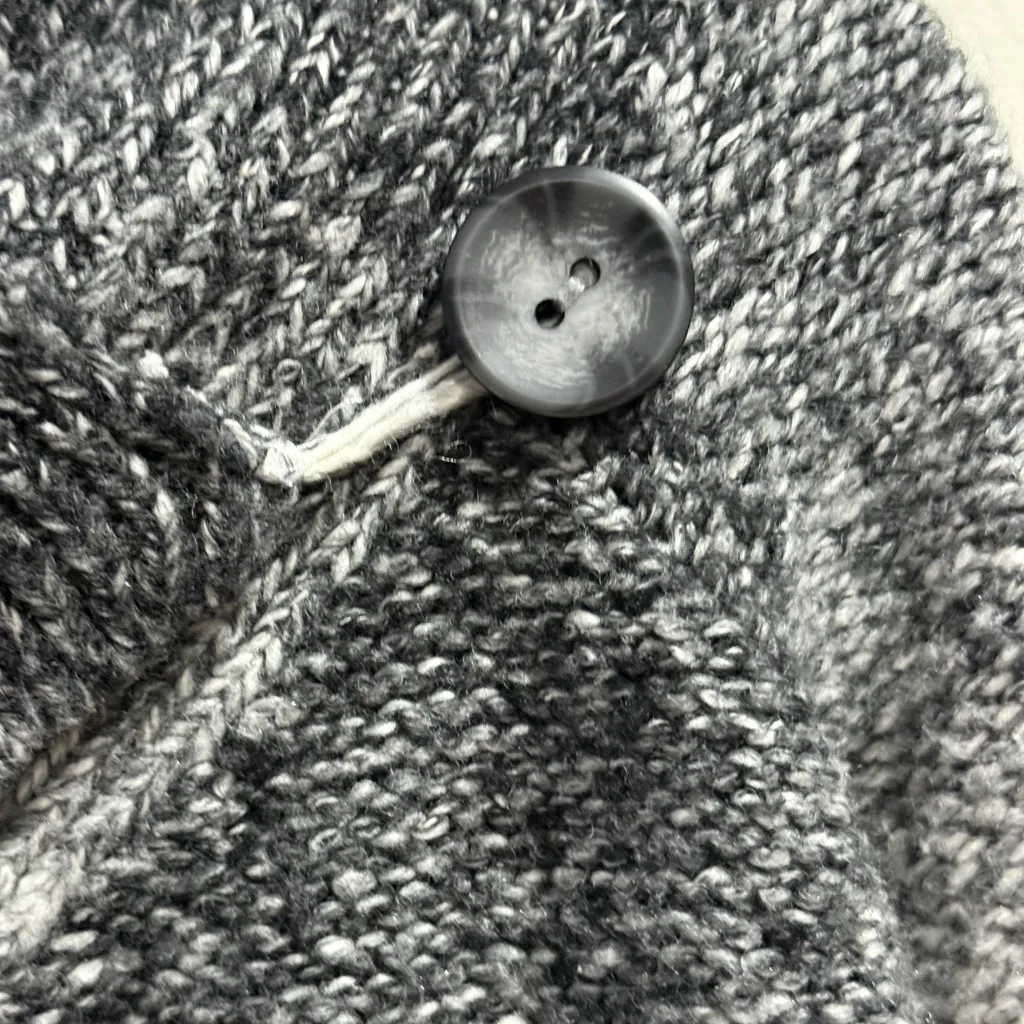 Eddie Bauer Black and Gray Cowl Neck Sweater with Safety Pin Fasteners XS - Image 8