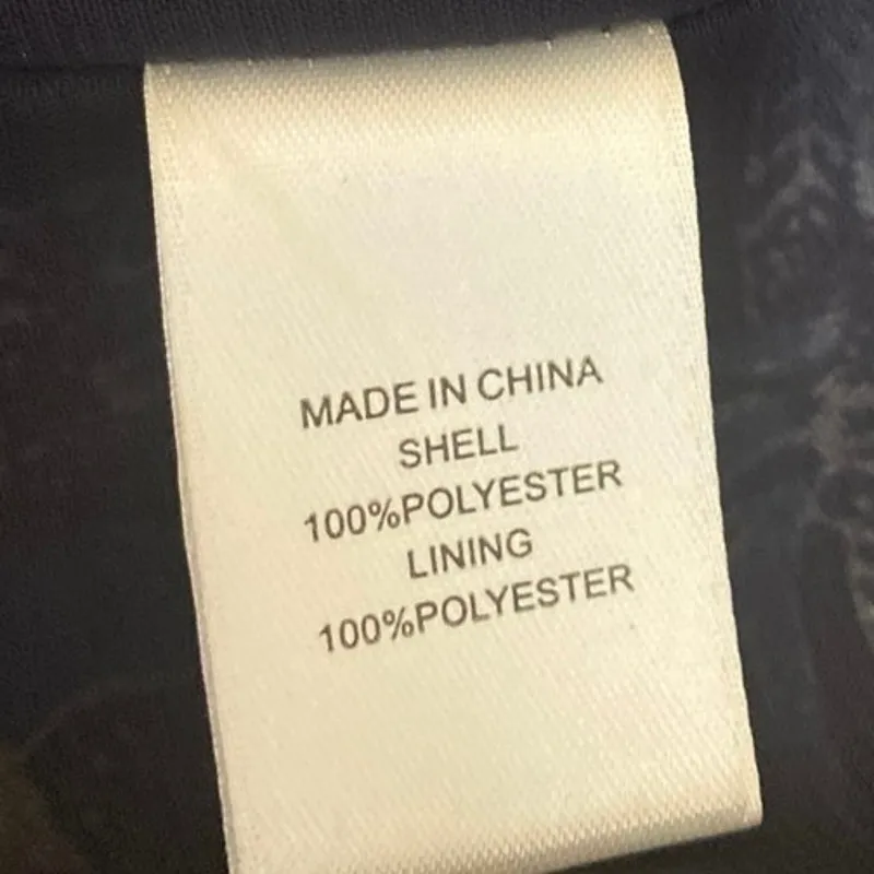 CeCe Black Blue Drop Sleeve Round Neck Floral Bandana Mini Shift Dress Size 6 - Image 5