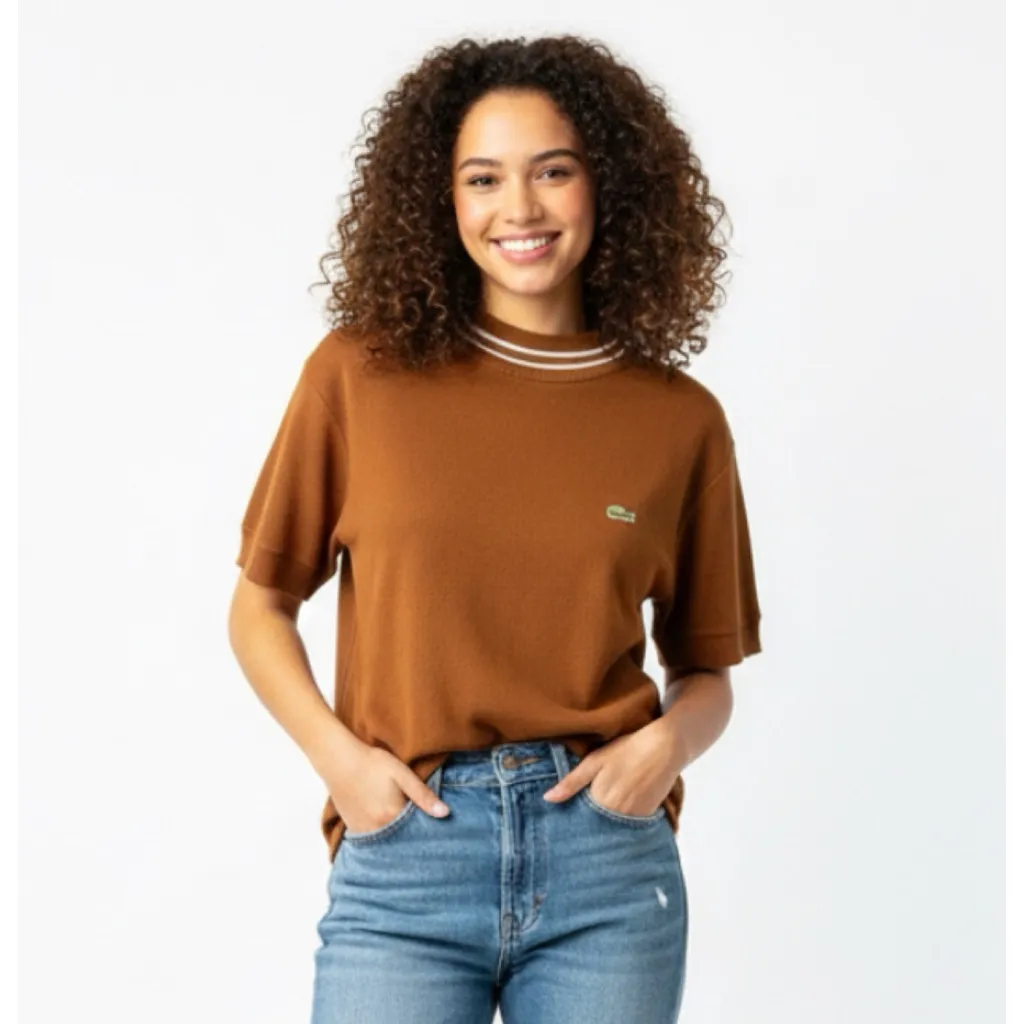 Lacoste IZOD Vintage Brown Pullover Sweater - Image 3