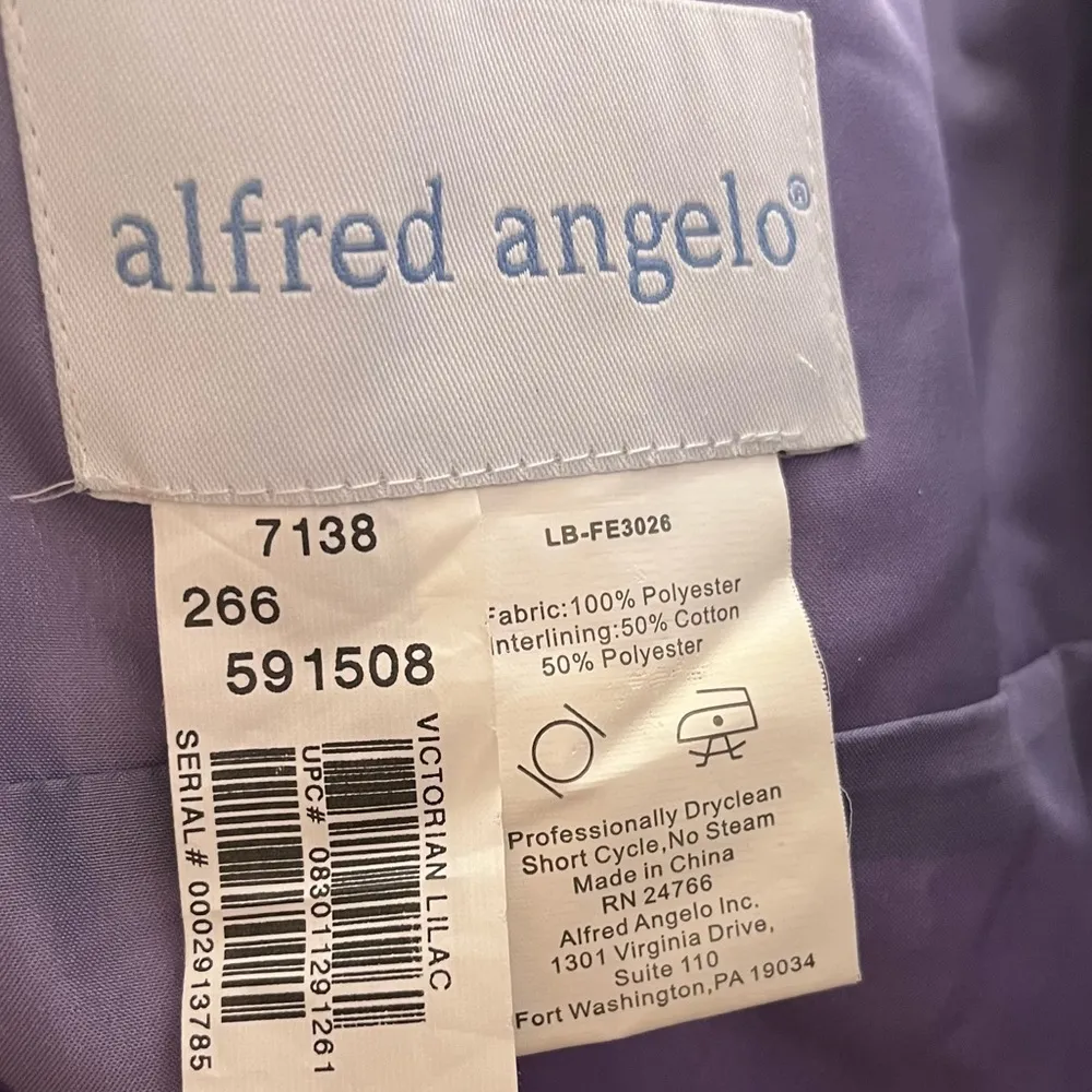 Alfred Angelo Party Dress Single Strap Victorian Lilac Size 10 New! - Image 8