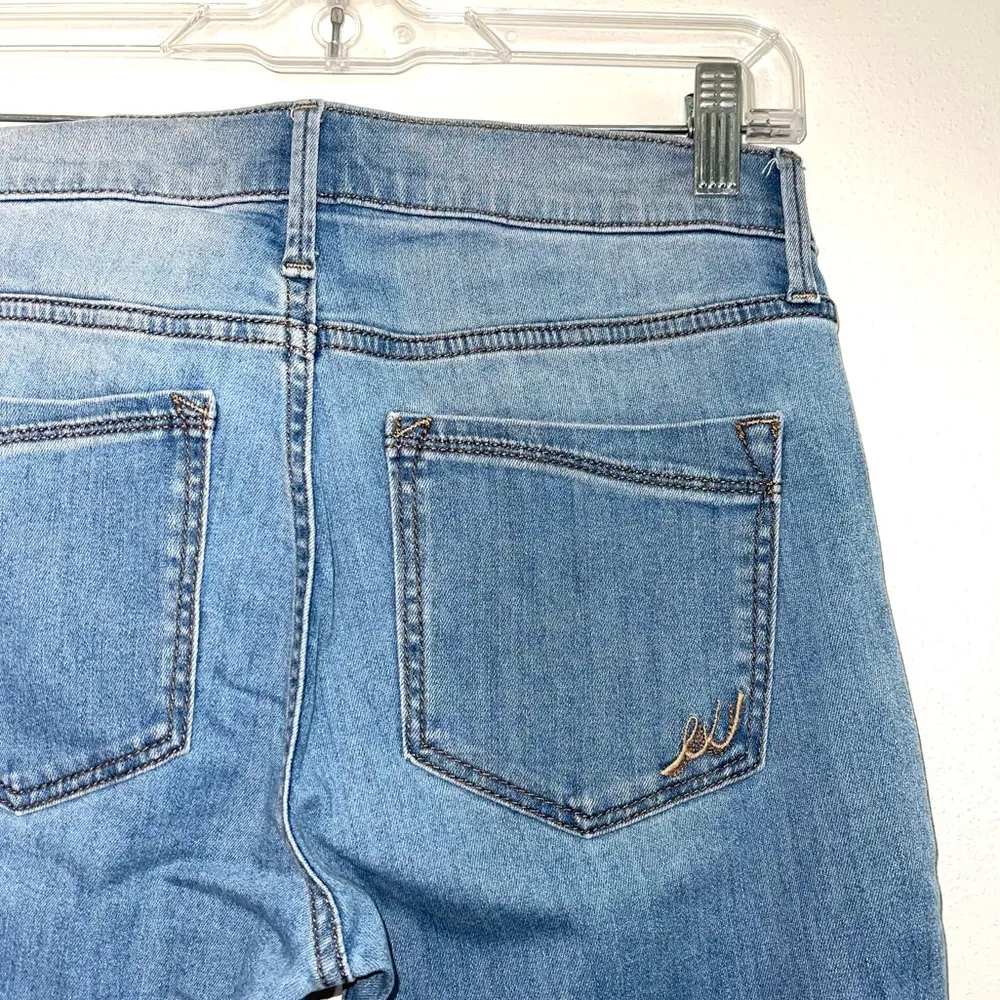 Performance Stretch Light Wash Mid-rise Destructed Skinny Jeans - Image 7