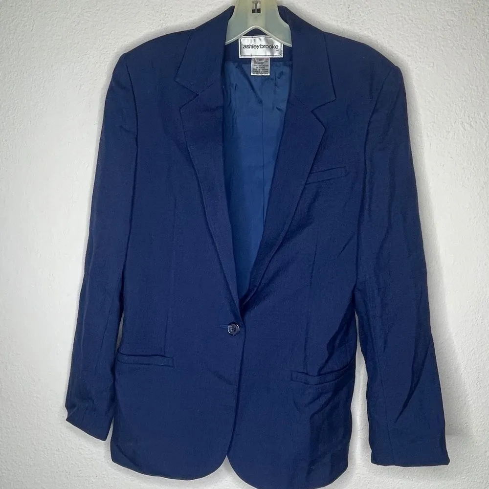 Vintage‎ Ashley Brooke Skirt Set Blue Size 8 - Image 11