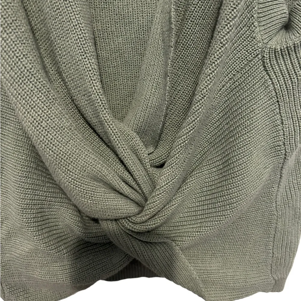 By together green sleeveless sweater faux wrap in back size small - Image 3