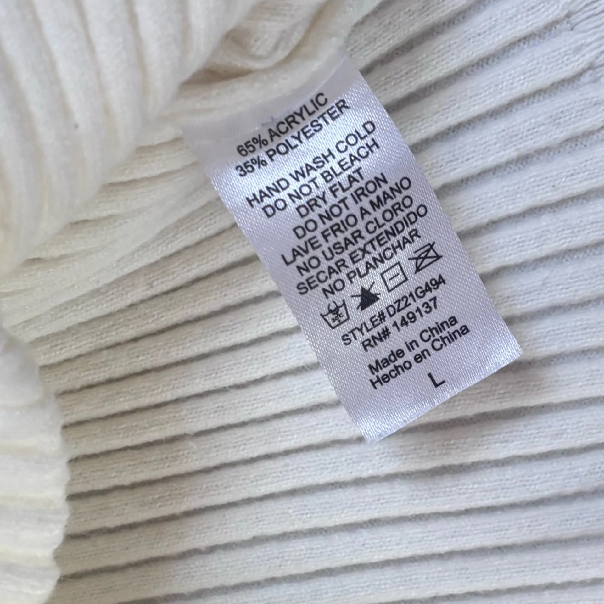 Altar'd State Cream Ribbed Crop Top - Image 3