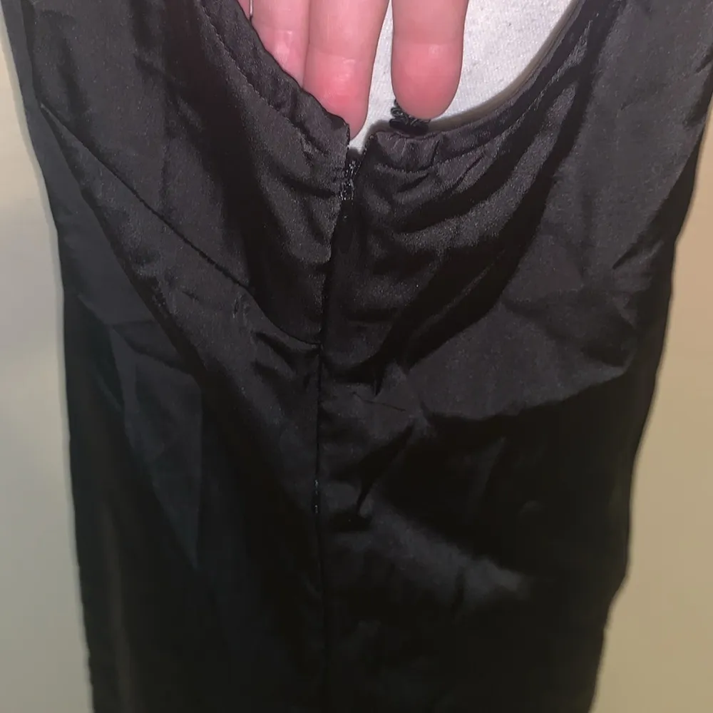 Nasty Gal Black Satin Strappy Mini Slip Dress - Image 6