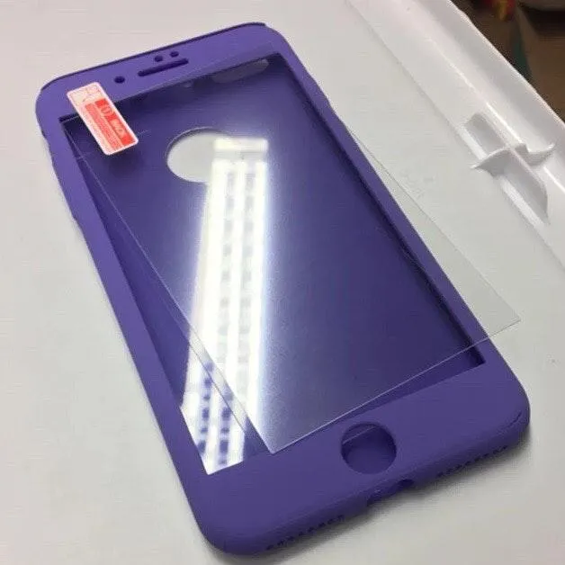 iPhone 8 Purple 360 Full Cover Shockproof Case With Screen Protector - Image 8