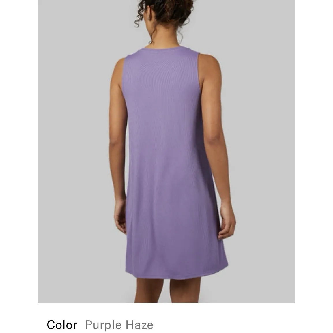 32 Degrees Set/2 Soft Ribbed Swing Dress Purple/Sienna NWT Sleeveless Tank  XL # - Image 2