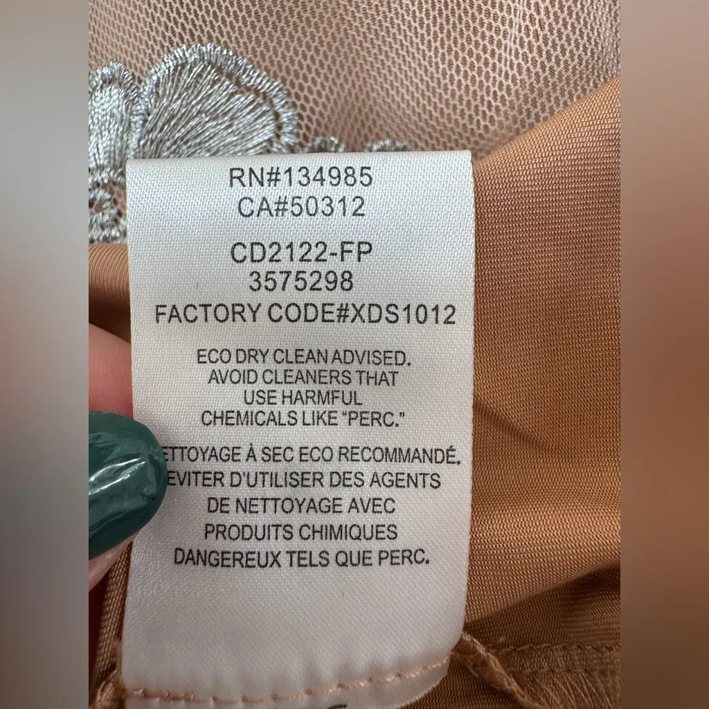 Free People x For love & Lemons Temecula Mini Dress Silver Lace Large $248 - Image 16