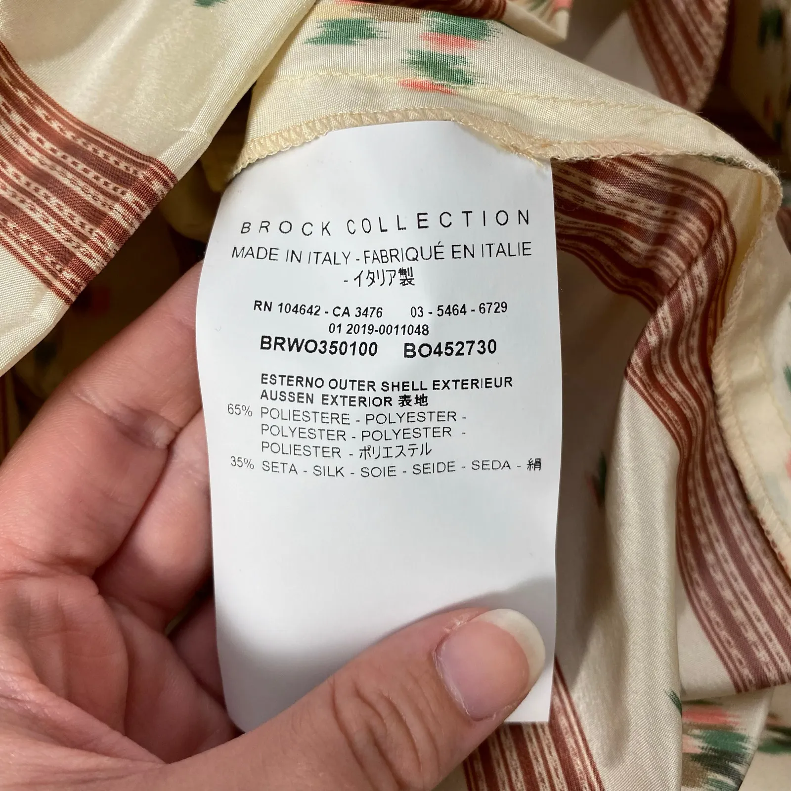 Brock Collection Ophelie Runway SS19 Silk Blend Midi Skirt Size 2 Italian Luxury - Image 9