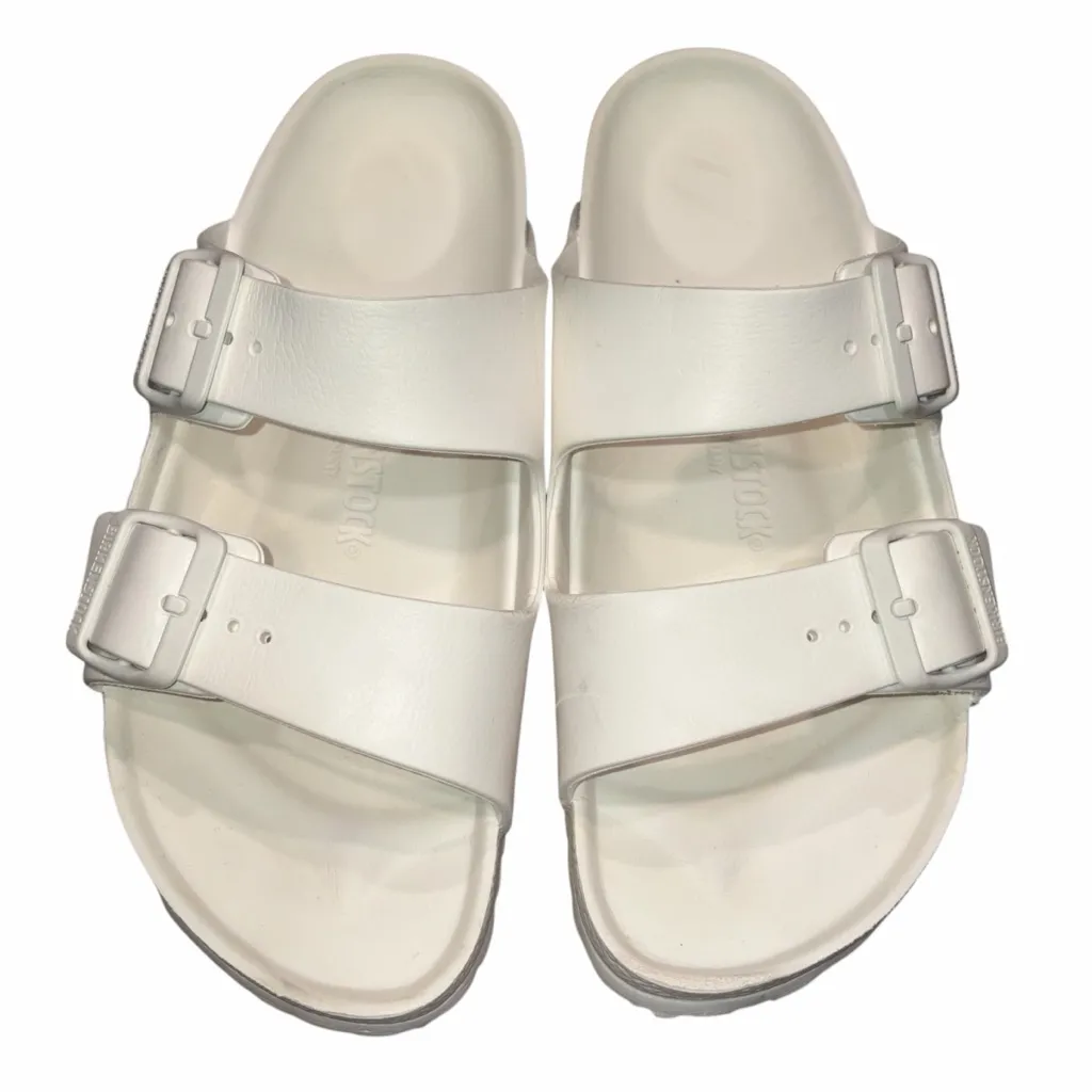 Birkenstock Arizona Eggshell White EVA Plastic Sandals Slides Shoes size 38  7 - Image 2