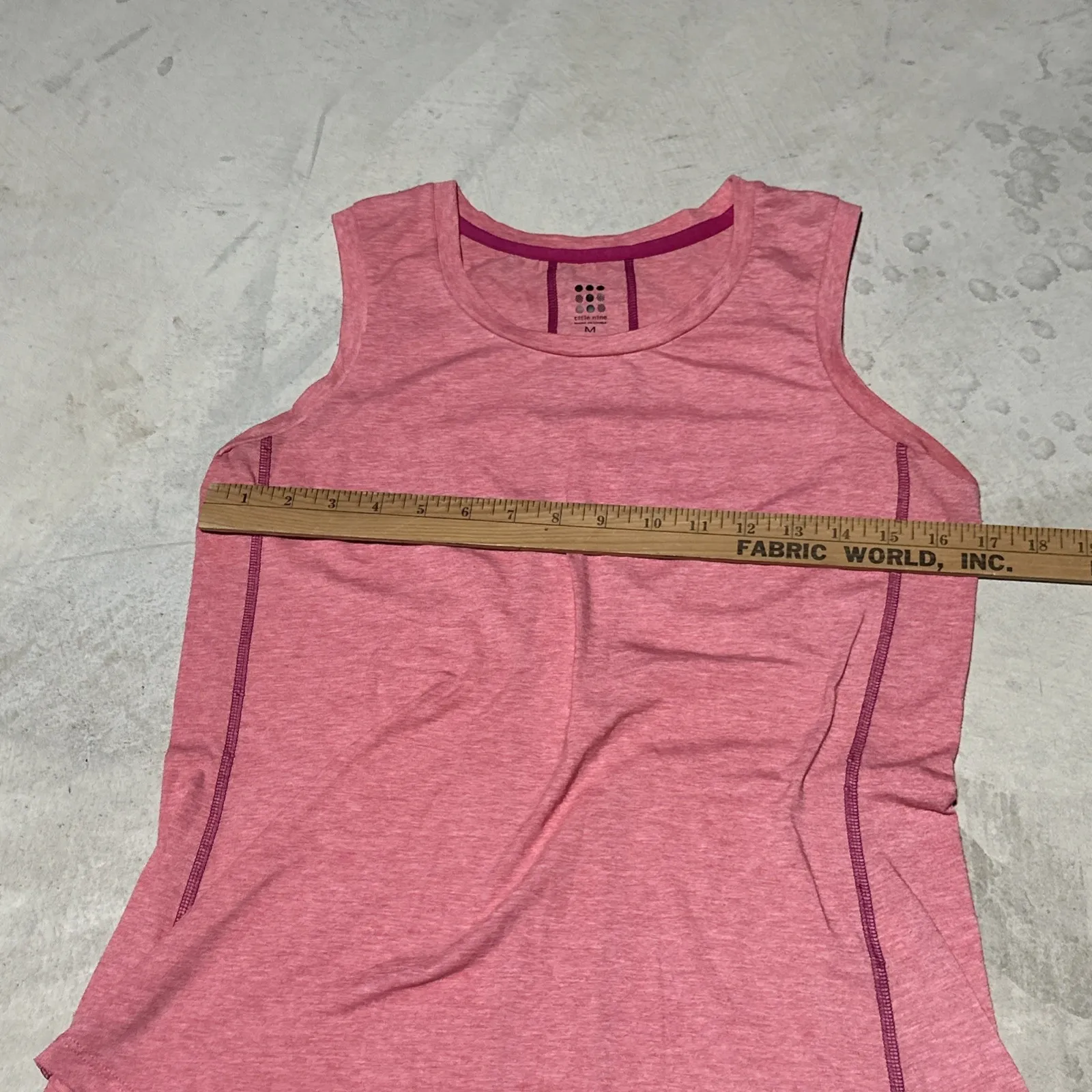 Title Nine Top Women's SZ M T Shirt Tank Top Tee Pulse Active Tee Gym Pink Run - Image 5
