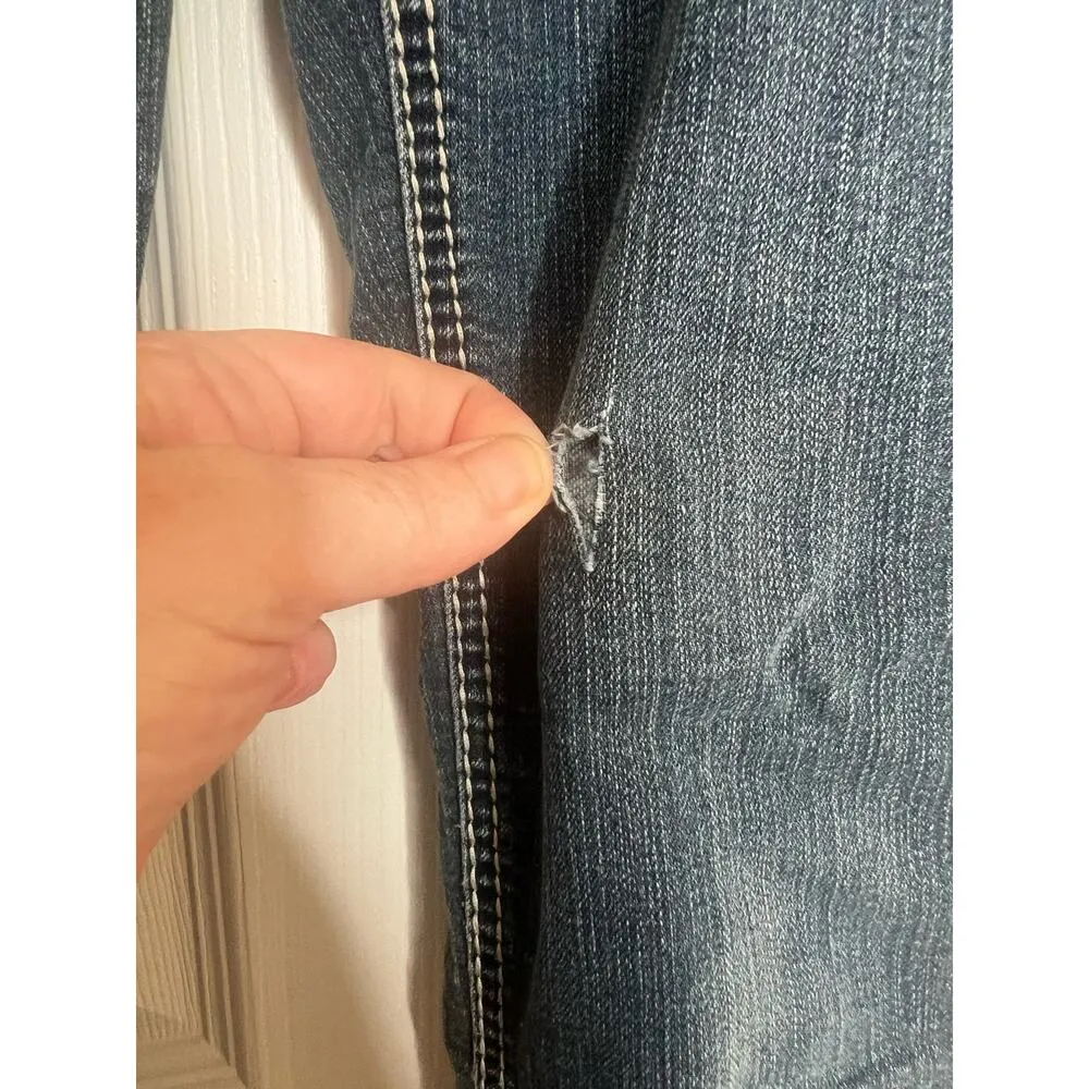 Vintage Y2K 2000s 17/21 Exclusive Denim Women's Jeans Missing Back Button Size 4 Blue - Image 6