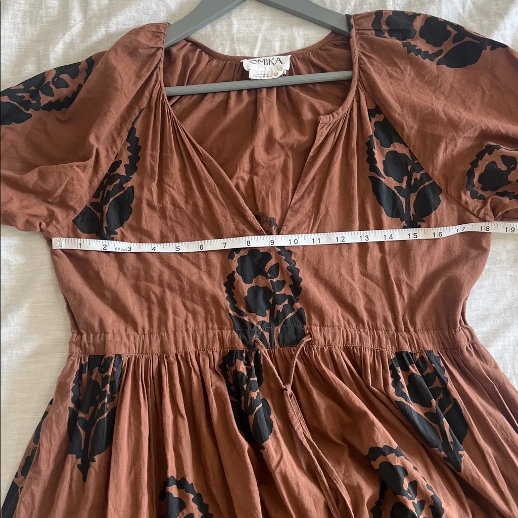 Tuckernuck Omika Riviera Maxi Dress Brown Boho Midi Western Size XS - Image 6