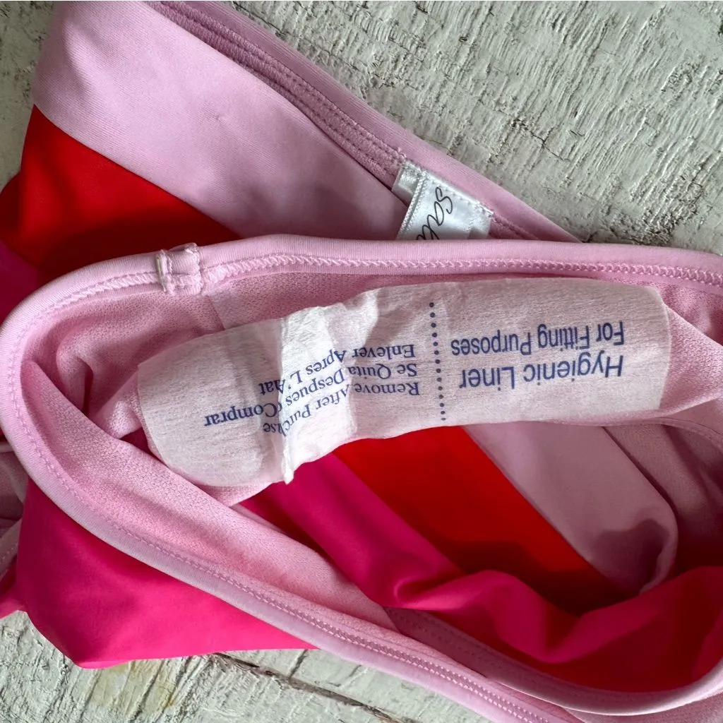 Salt + Cove Colorblocked‎ High Waist Bikini Bottoms NWT size Large Hot Pink - Image 11
