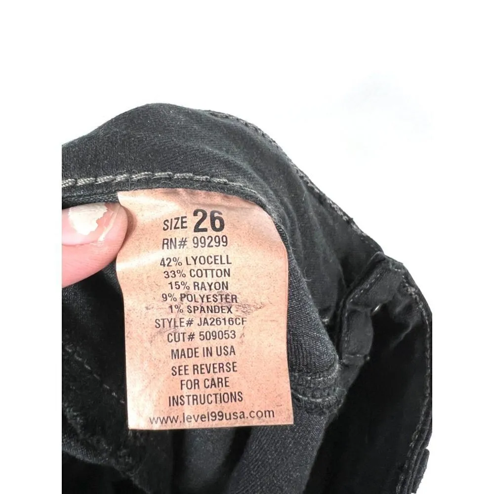 Level 99 Janice ultra skinny black‎ pants Black Size 26 - Image 8