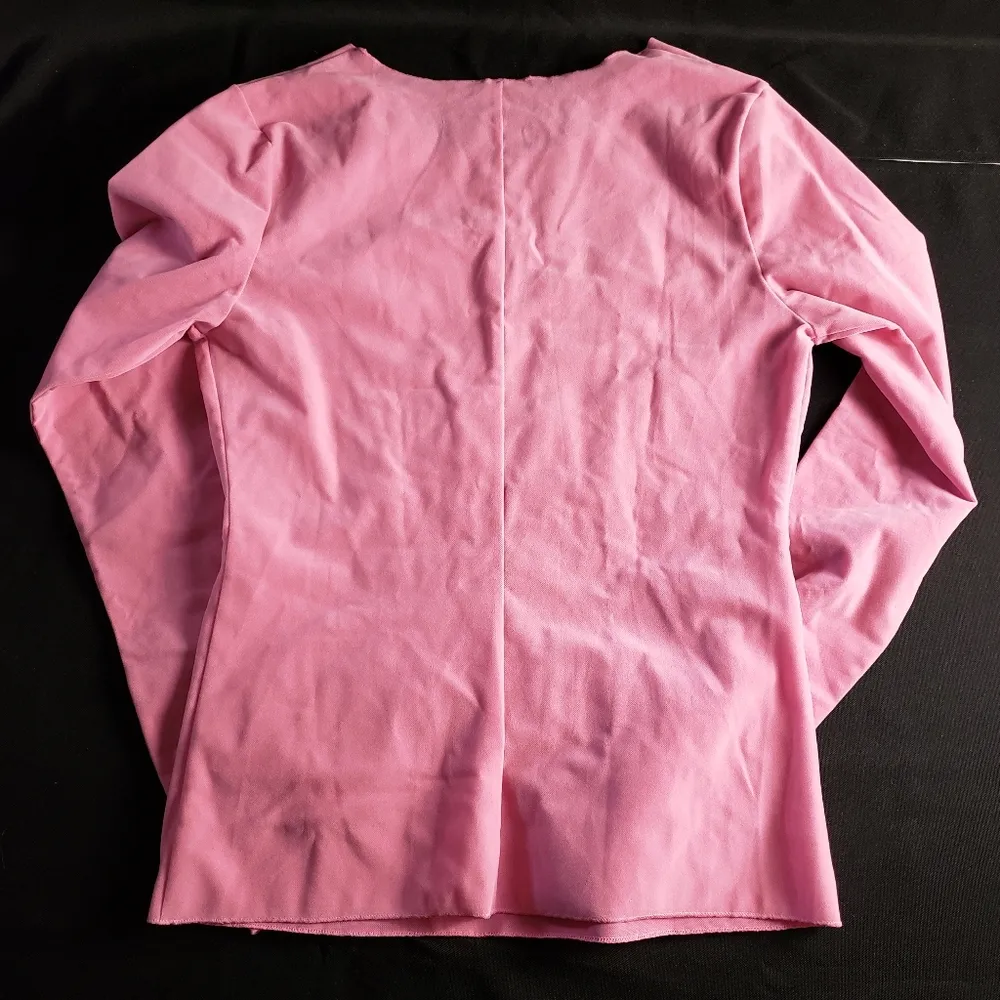 Intimately Free People Countdown Flocked‎ Long Sleeve Candy Coated Pink Medium - Image 3