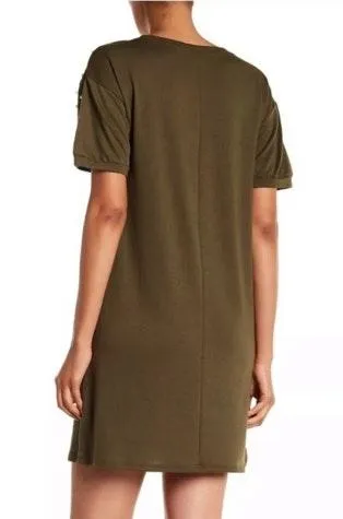 womens Green Pearl Dress - Image 2