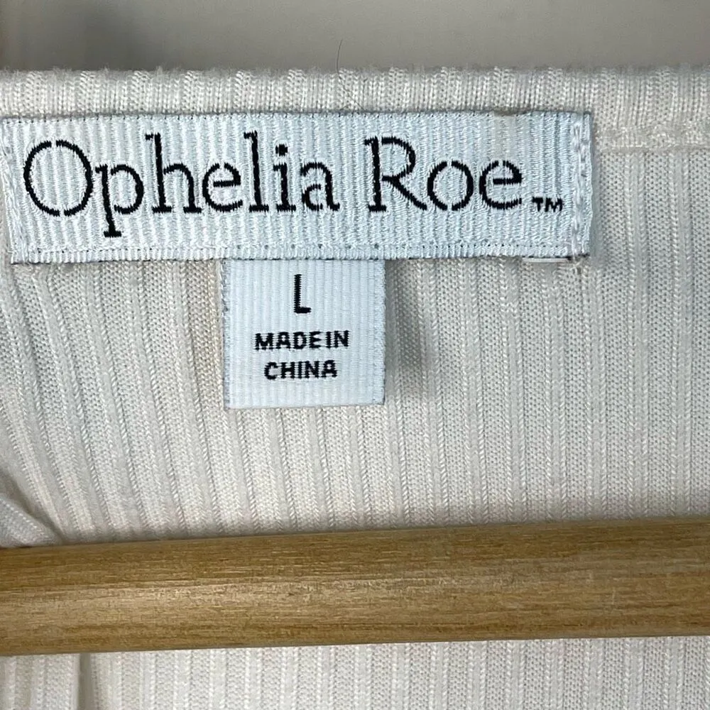 Ophelia Rae Ribbed Half Sleeve Bodysuit (Cream) - Image 7