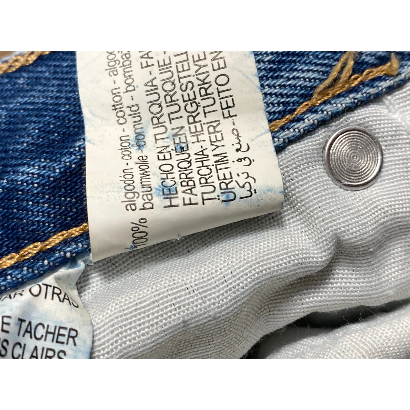 Zara Women's Blue High Rise Raw Frayed Hem Baggy Wide Leg Denim Jeans Pants Sz 6 - Image 4