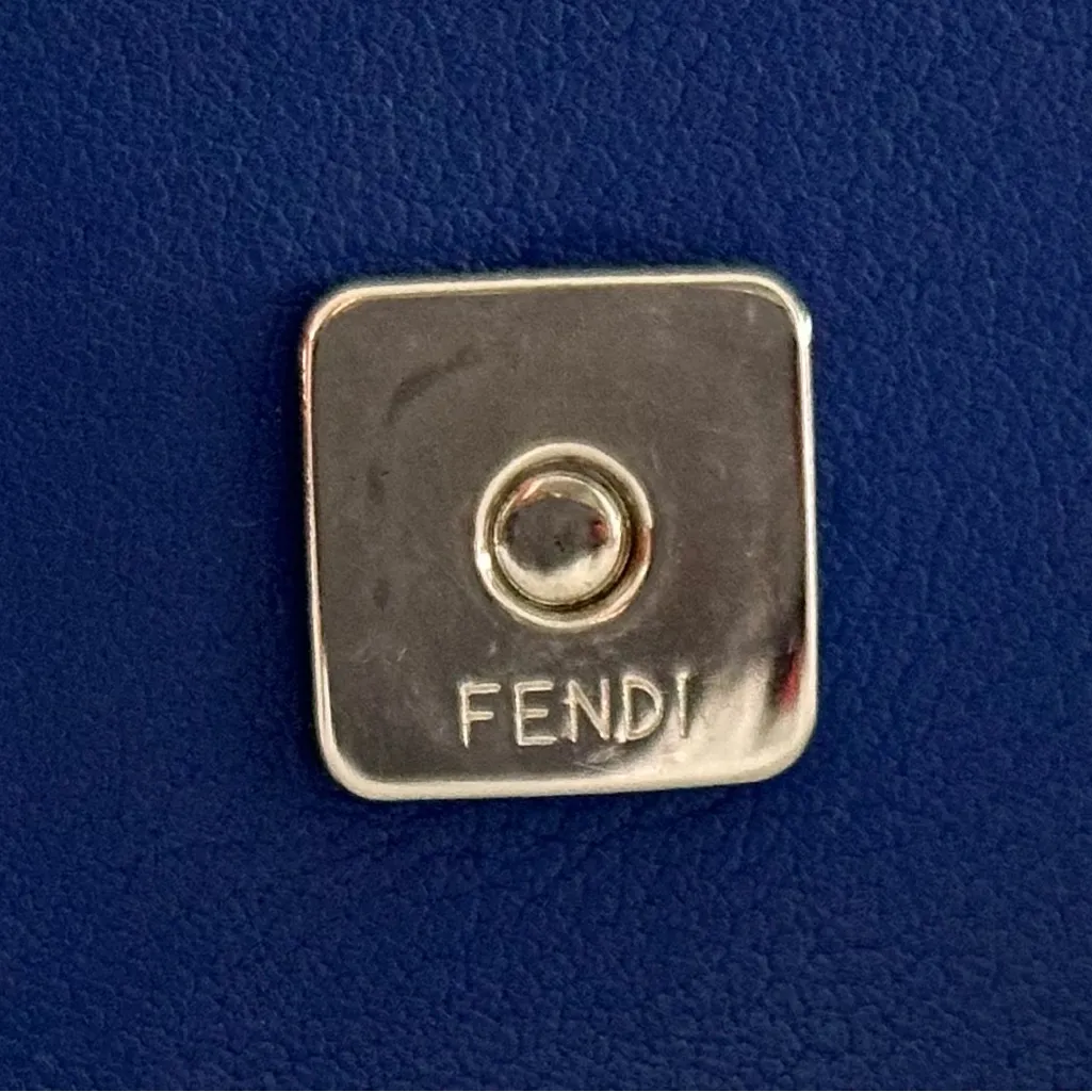 Authentic FENDI continental‎ blue leather wallet - Image 14