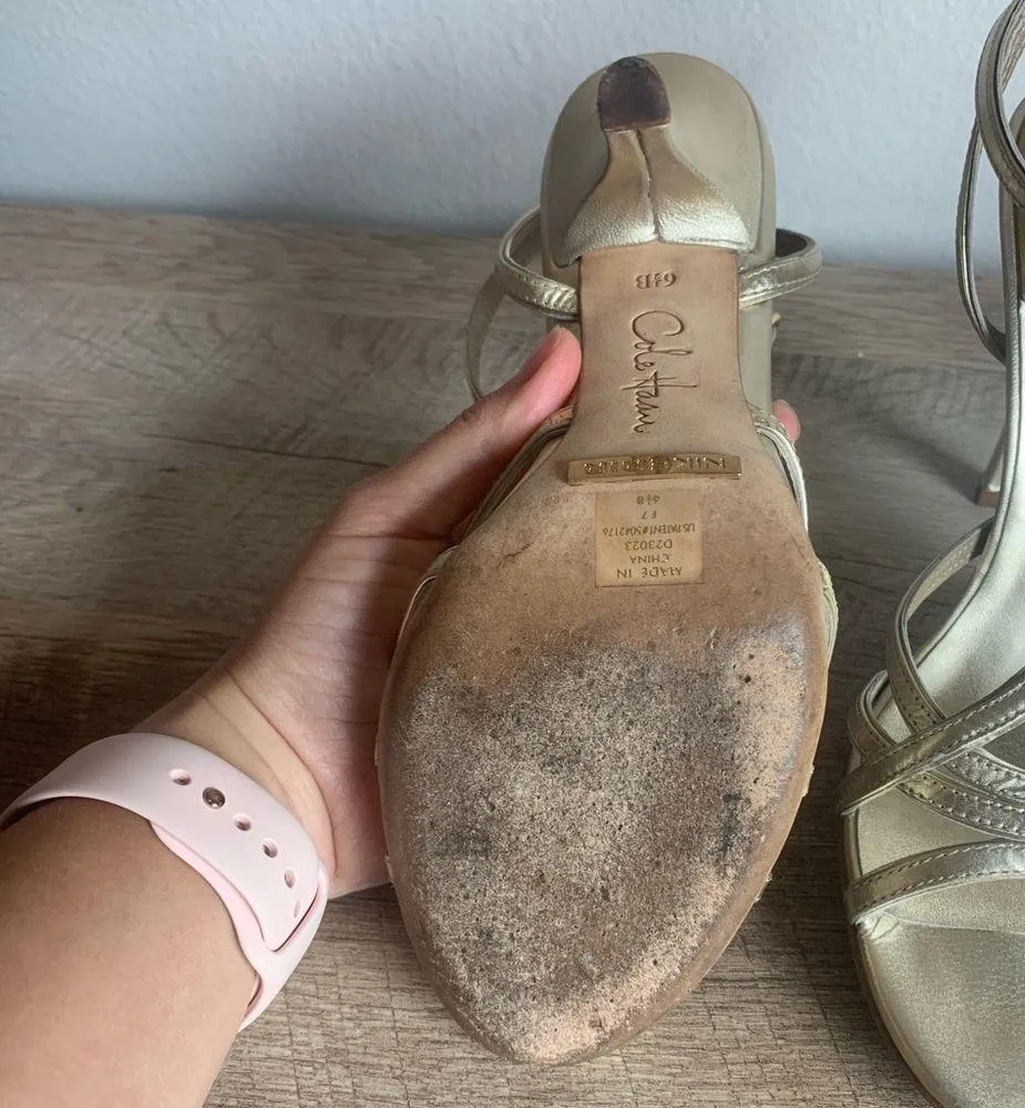 Cole Haan Lelia Pale Gold Air Strap Heels - Image 6