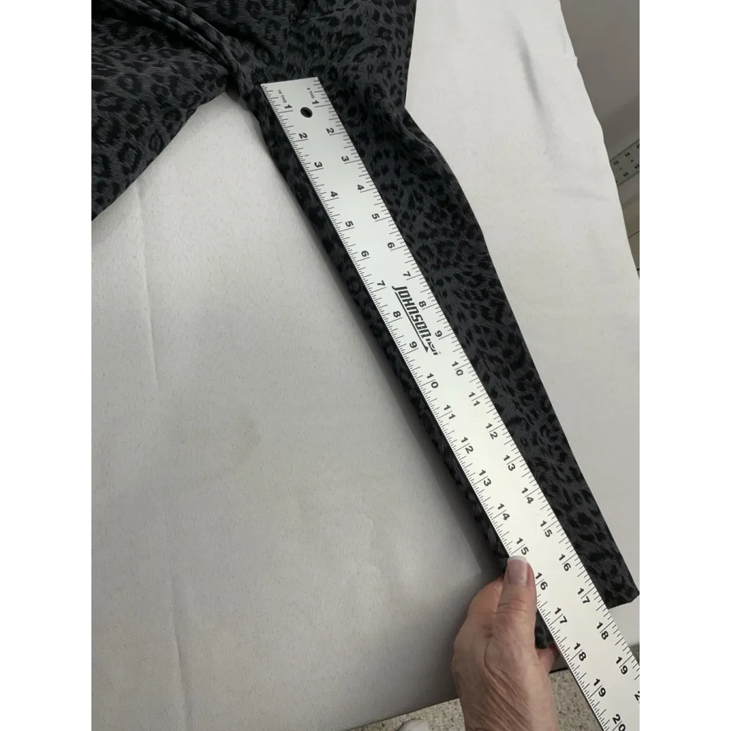 Womans Jessica Howard Animal Print Blazer Jacket 10 Zip Front Gray Black - Image 6