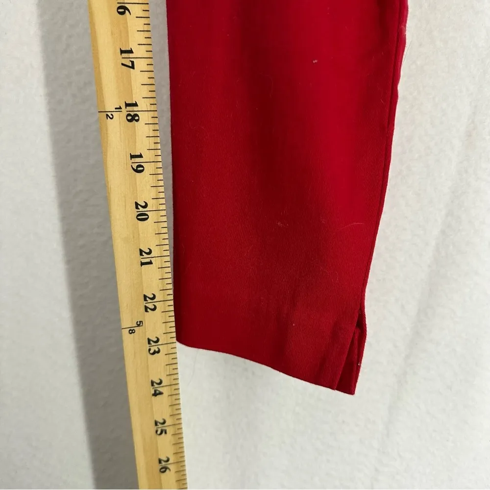 Old Navy Mid Rise Skinny Ankle Pants Womans 4 Petite Red - Image 6