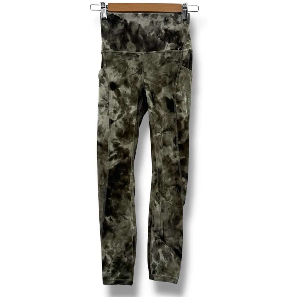 Lululemon Align High-Rise Pant with Pockets 25" in Diamond Dye‎ Light Sage Sz 4 - Image 3