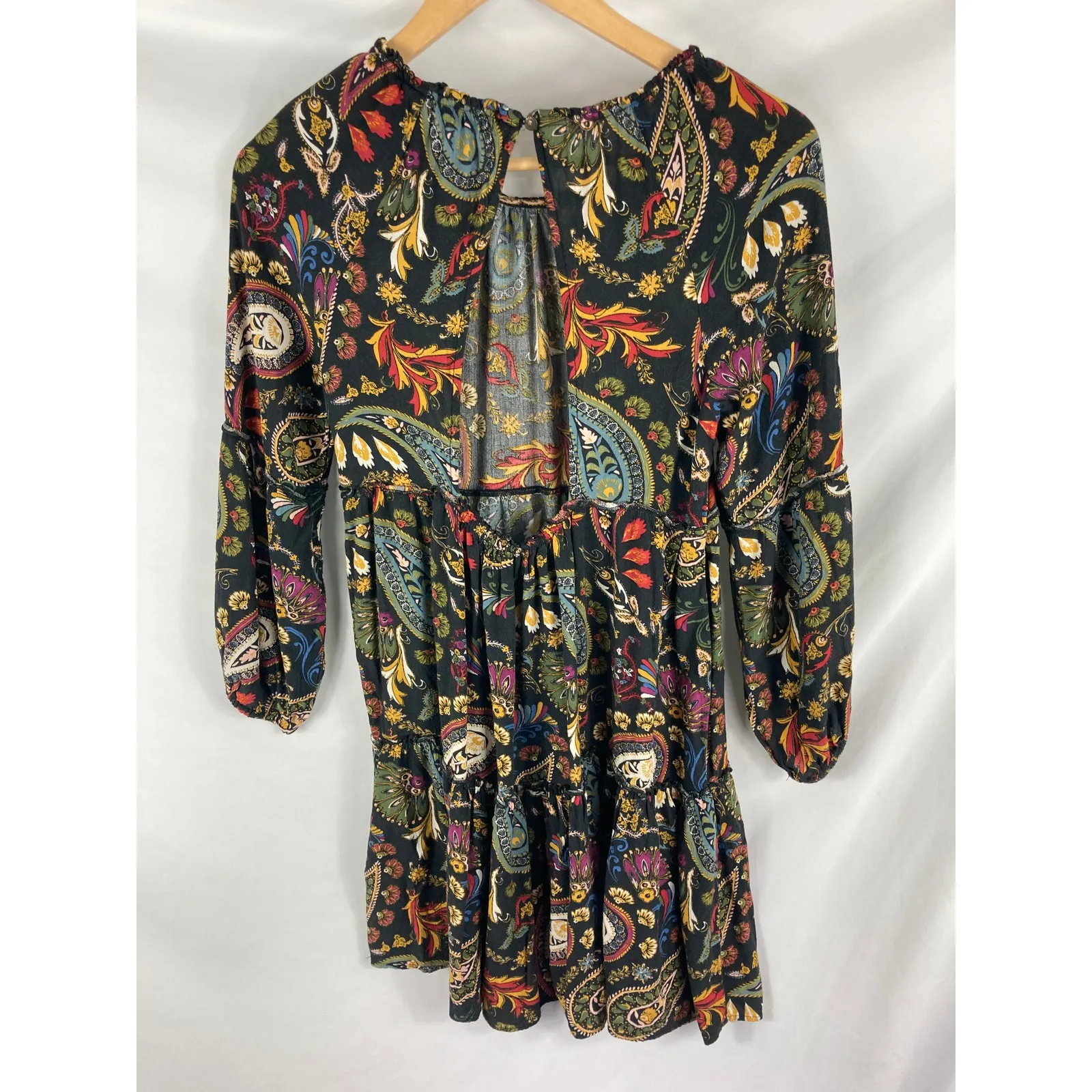American Eagle Boho Tiered Long Sleeve Dress Size Medium - Image 4