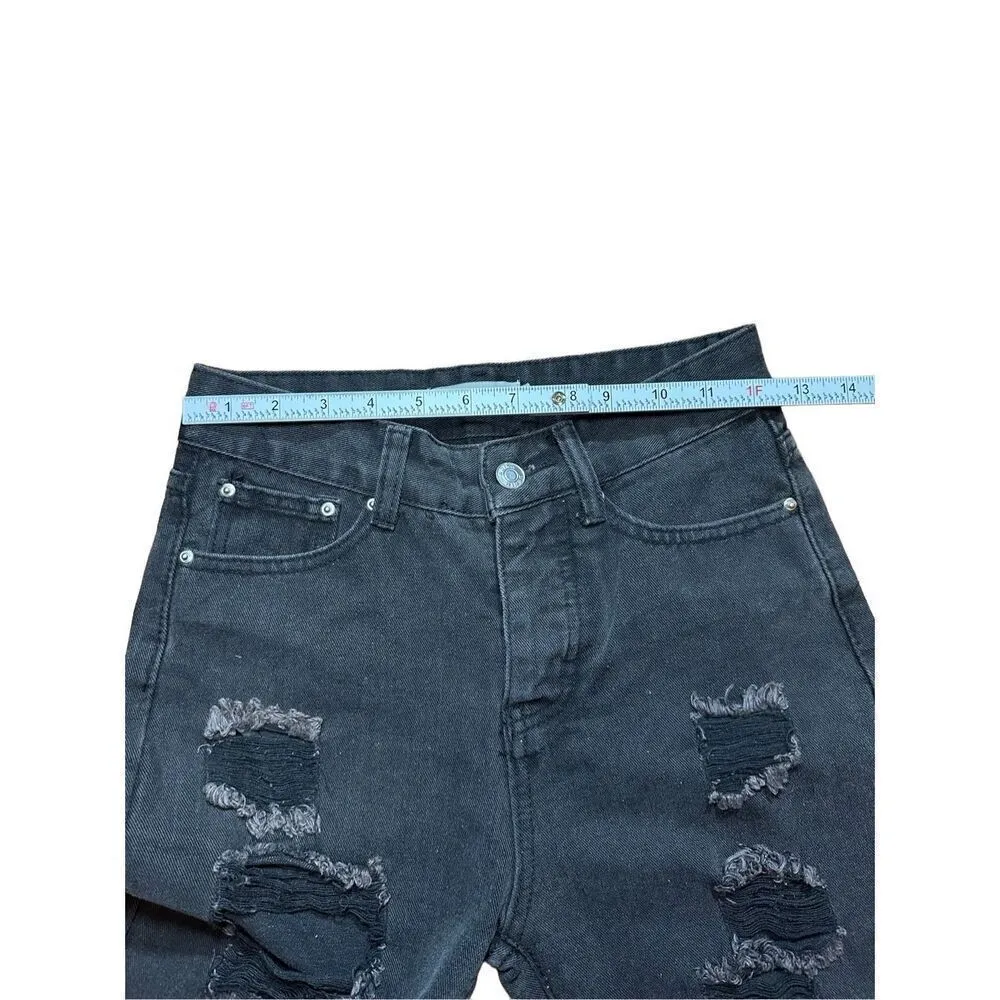 Adika Black Distressed Ripped high rise Jeans Sz XS/ 25 grunge whimsygoth - Image 6
