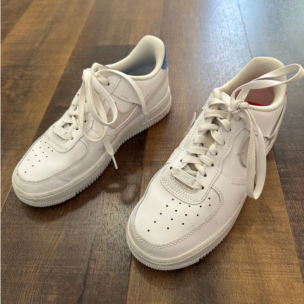 Nike Air Force 1 Low White Leather Sneakers Women’s Size 8 - Image 5