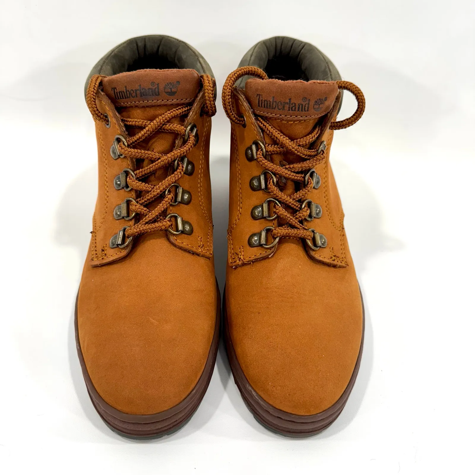 Timberland Women’s 9.5 Diane Leather Hiking Boots Tan Ankle Lace Up NIB - Image 11