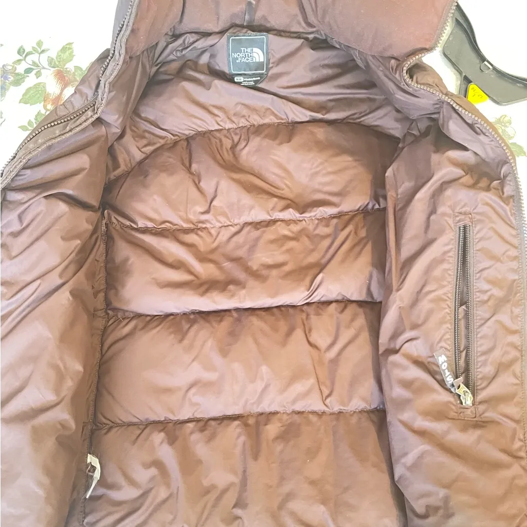 The North Face Vest 1996 Retro Nuptse 700 Puffer Down Chocolate Brown S GUC - Image 7