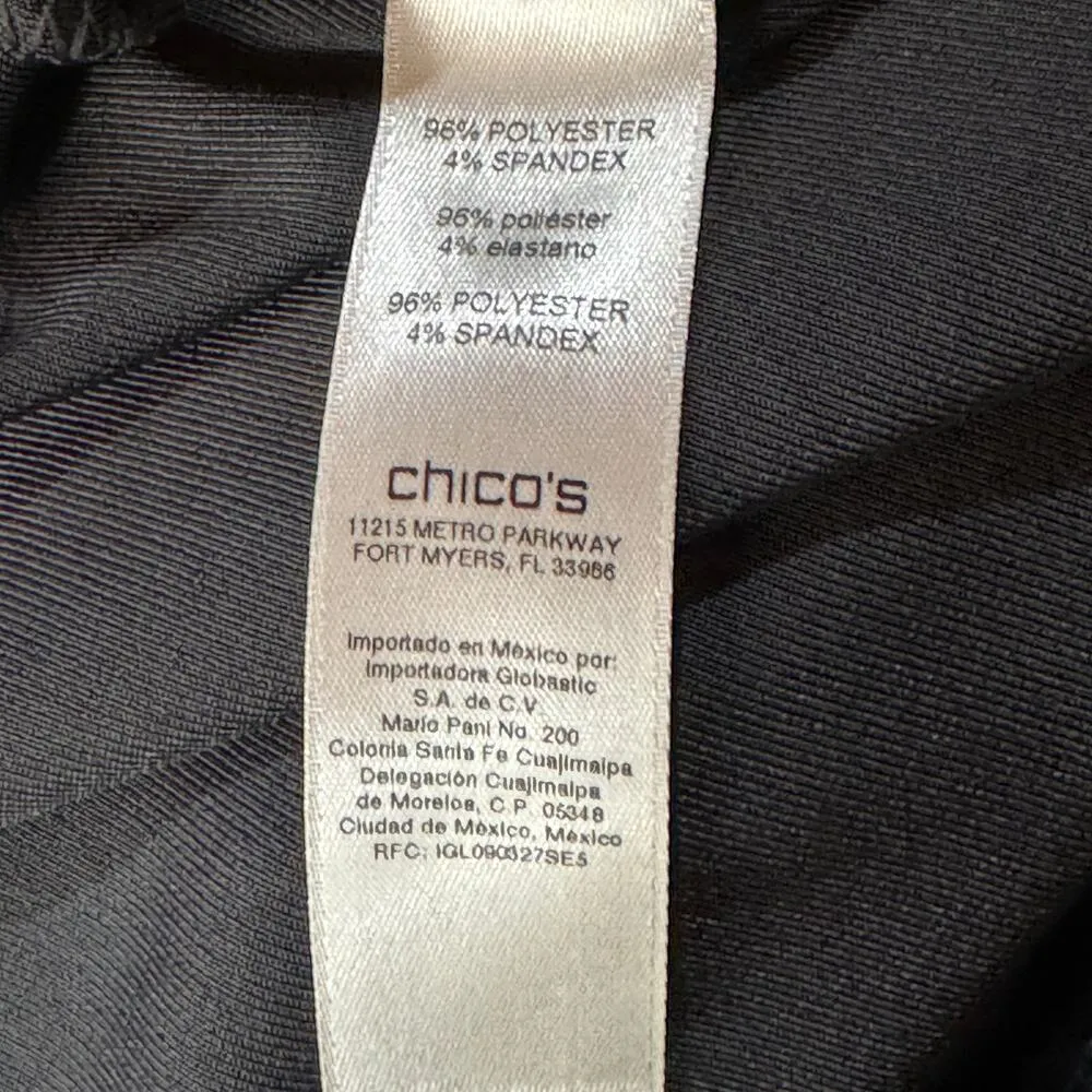 Easywear by Chico’s SZ 1 (Medium) Straight Pants Liquid Knit Stretch Career Gray - Image 7