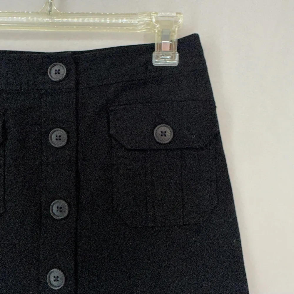 GAP Mini Skirt Button Up Pocket Size 2 Black - Image 2