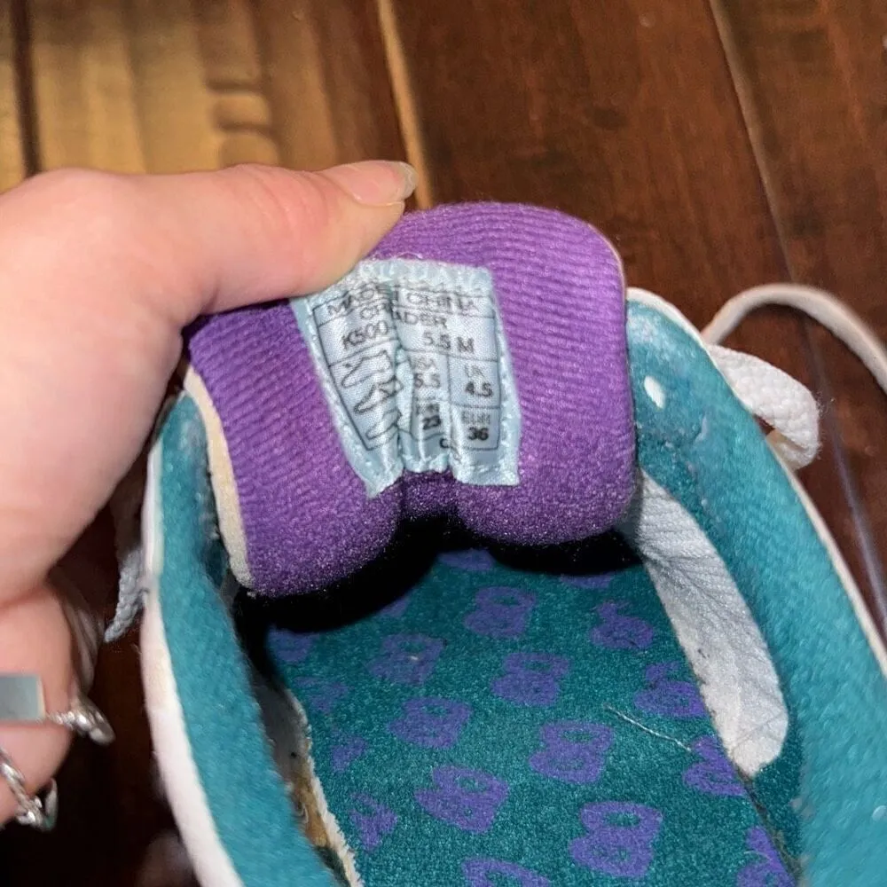 Brunswick Vintage 80’s Women’s Size 5.5 mens/36 euro Bowling Shoe White Teal Acc - Image 6