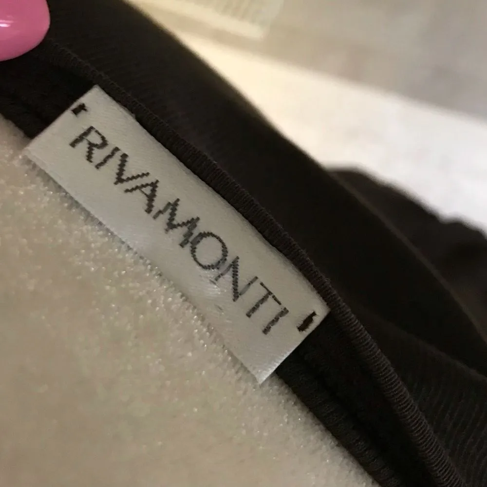 Riva Monti Tank Dress 100% Silk a Line Brown Small Y2K 90s Witchy - Image 9