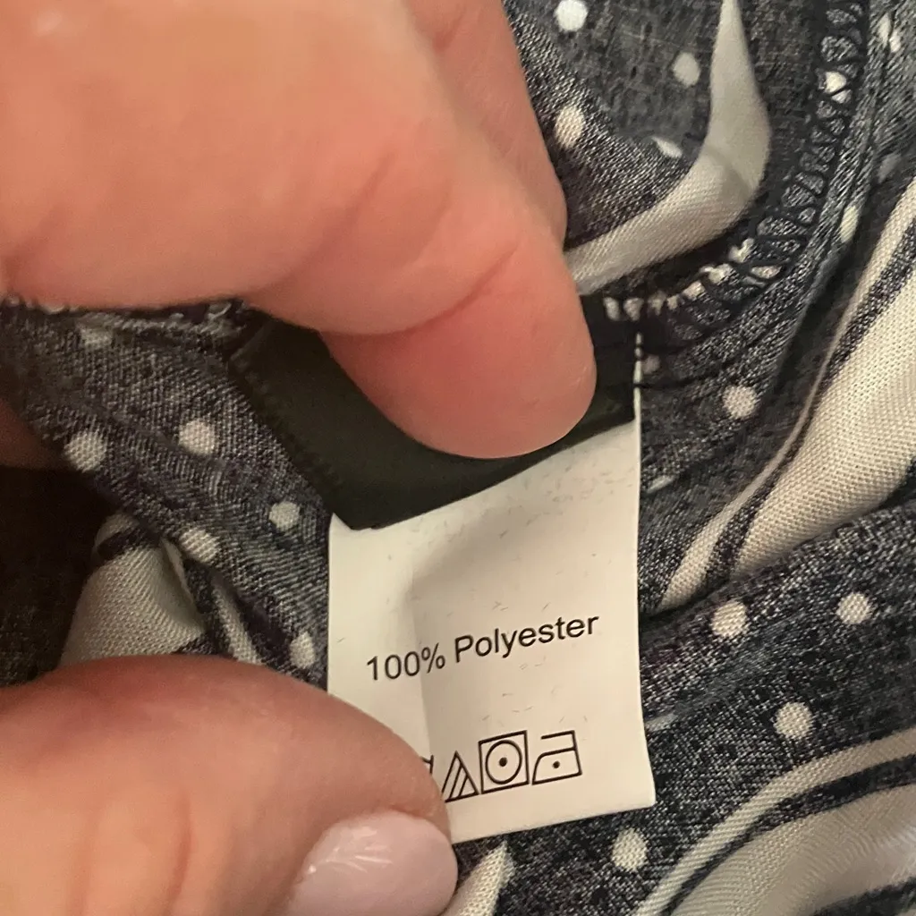 SHEIN Navy and White Striped Wide Leg Pants - Image 7