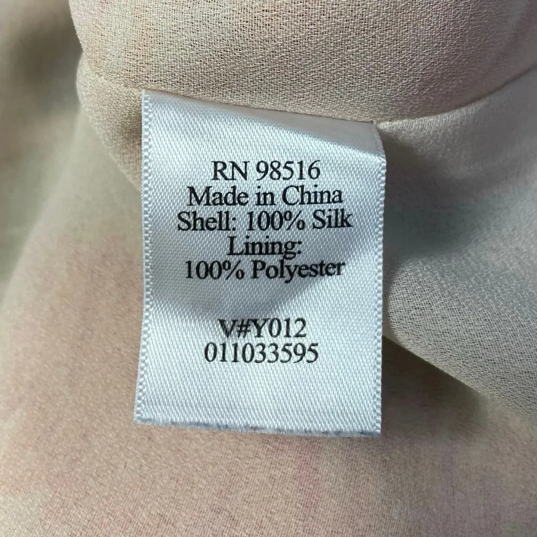 Coldwater Creek Silk Multicolor 3/4 Sleeve Blouse Womens Size PS Boho - Image 8