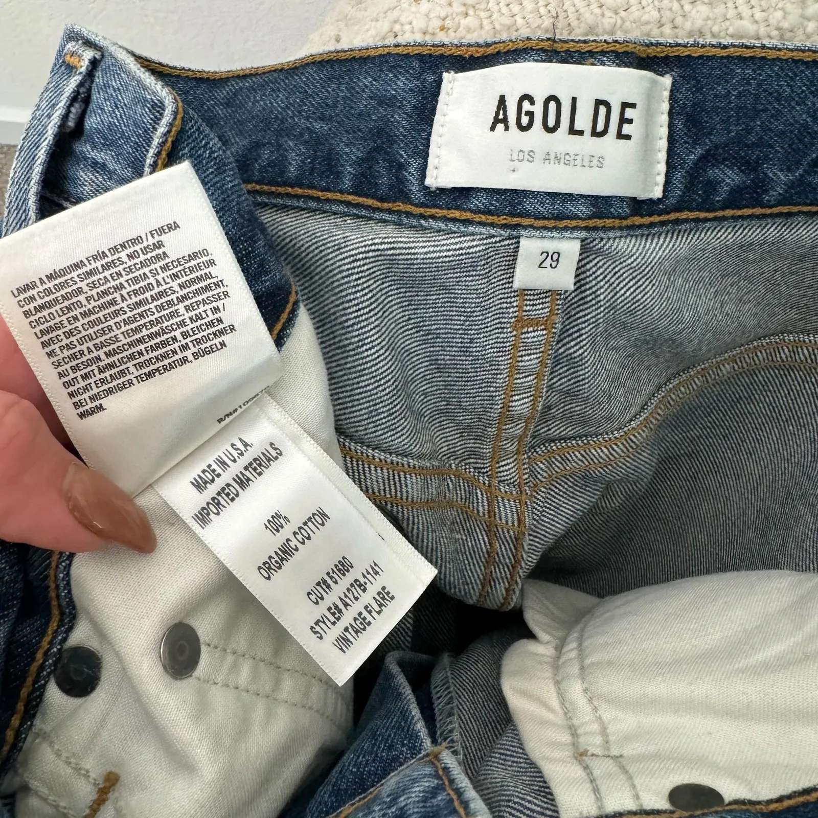 Agolde Vintage Flare High Rise Jeans - Image 5