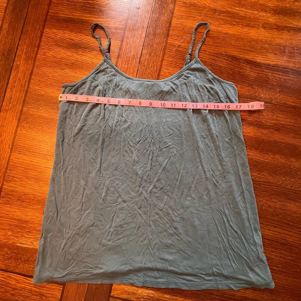 Jessica Simpson Maternity Blue Green Spaghetti Strap Adjustable Tank Top Medium - Image 4