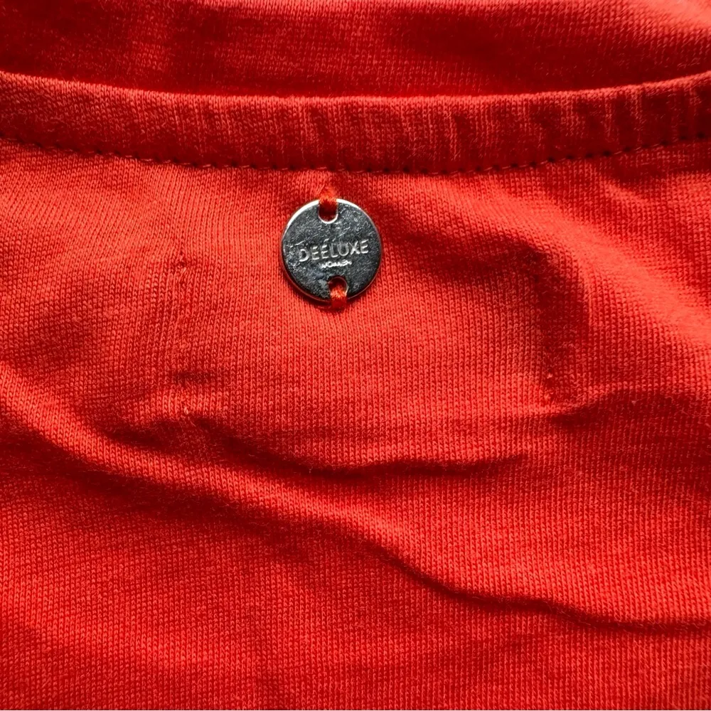 Deeluxe Knit Tessa Tee in Butternut Orange with Waist Sash Women’s Size Large - Image 3