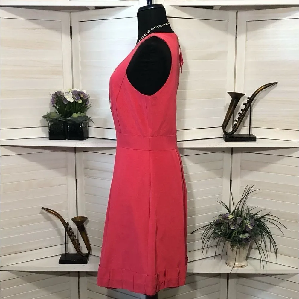 Taylor Hot Pink Pleated Cocktail Party Dress Size 12 - Image 7